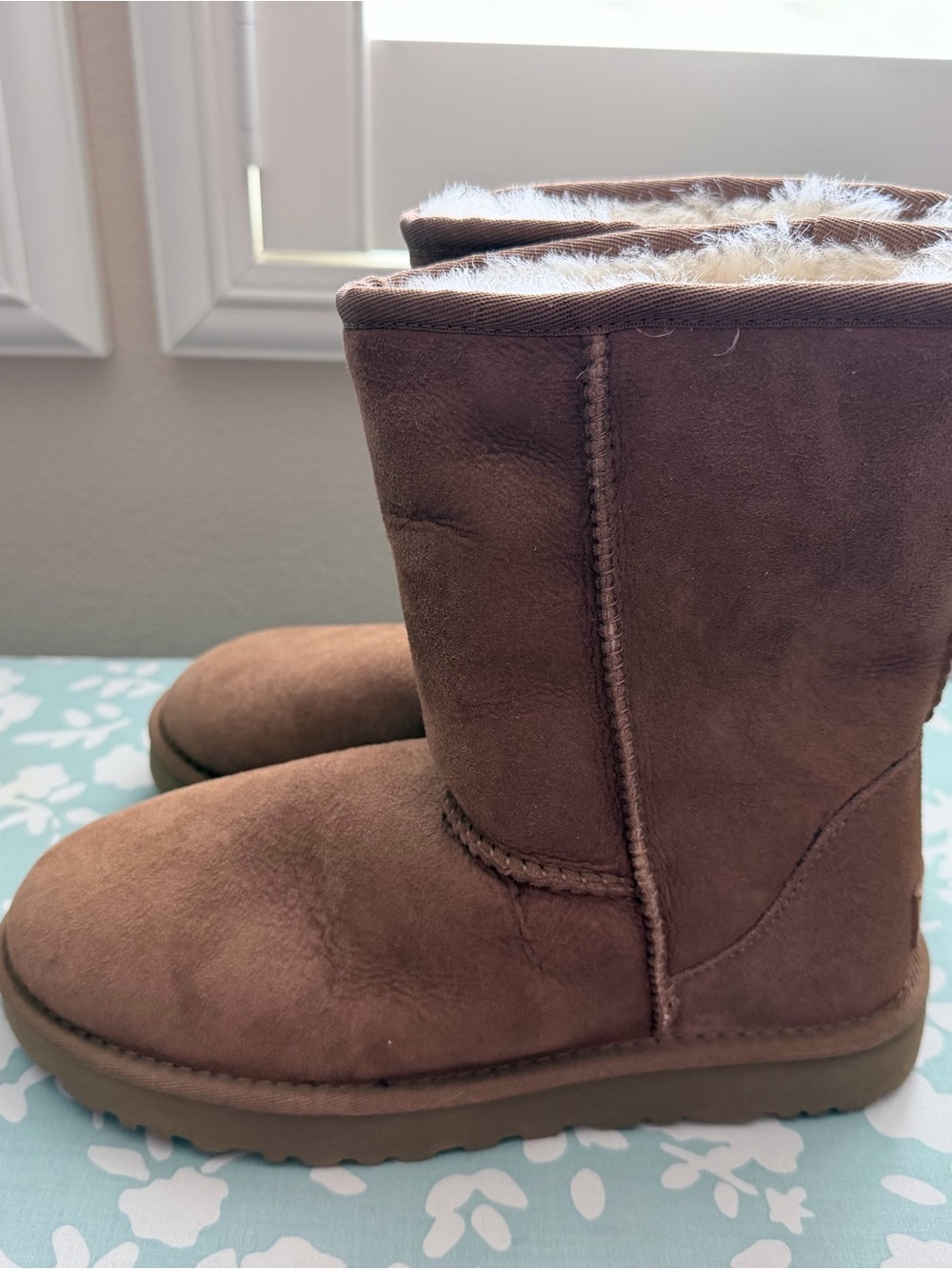 UGG Chestnut Rubber-Soled Shearling Boots - Picture 2 of 7